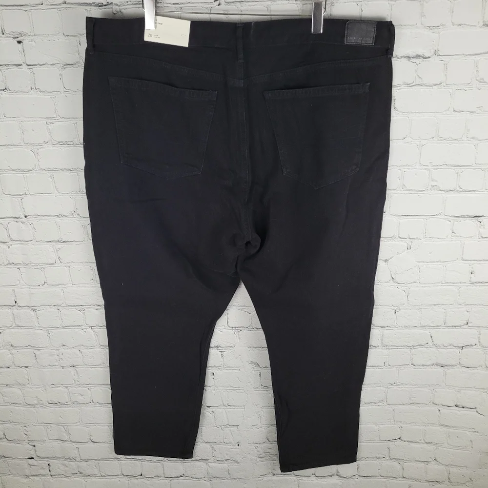 AMERICAN EAGLE | black high rise button fly jeans - size 20 short - Picture 2 of 10